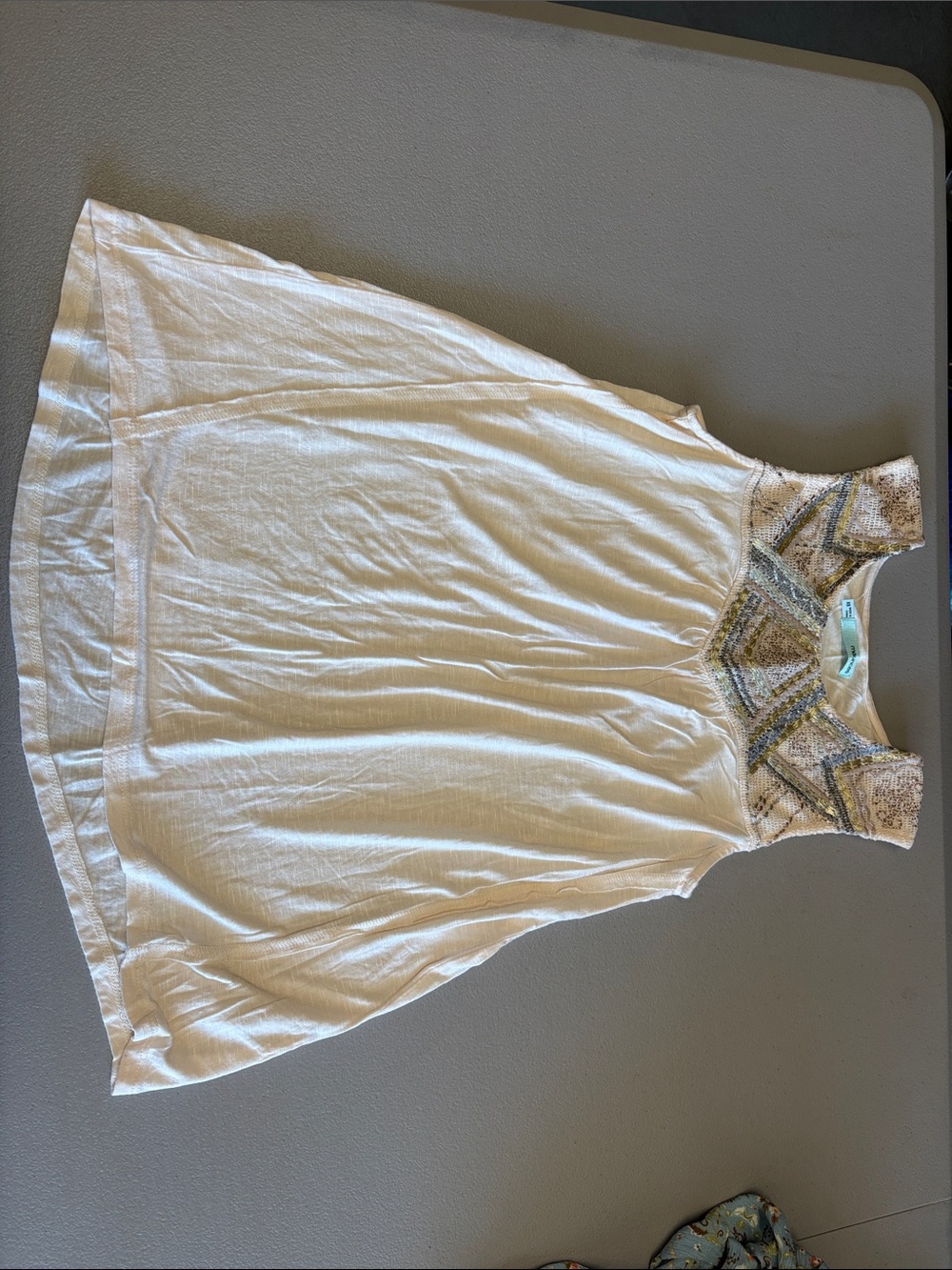 Maurices Cream Beaded Halter Camisole